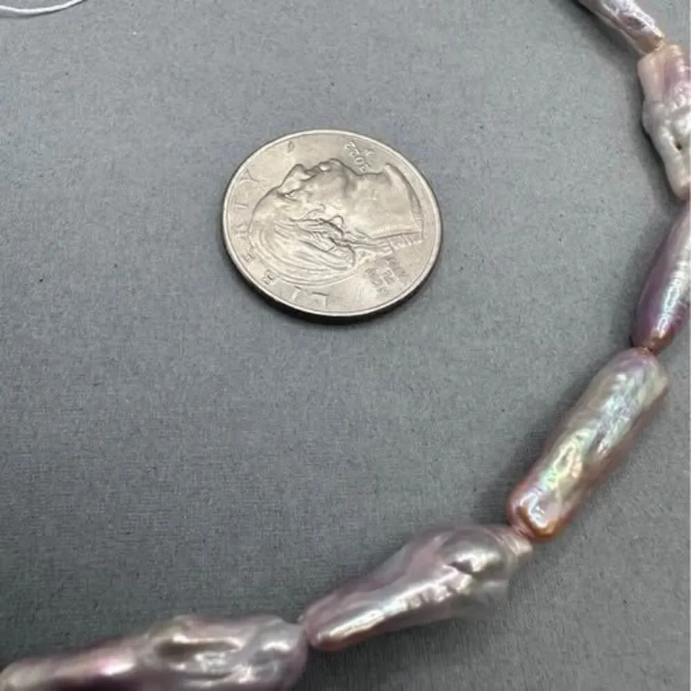 Natural Purple Pearl Rectangular strand for DIY